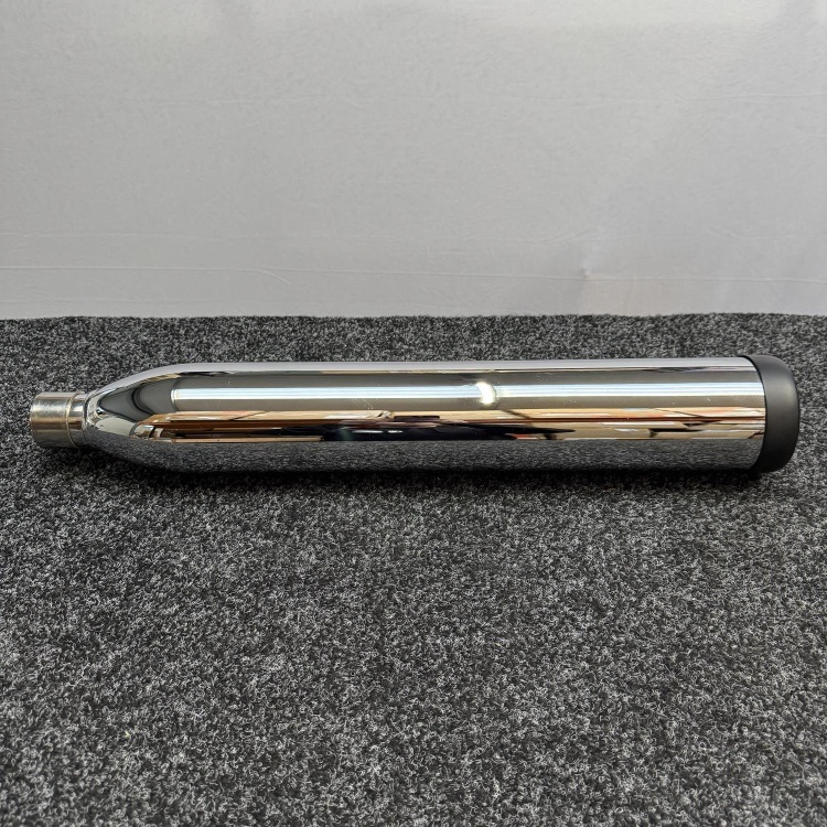 Indian Scout Upper Chrome Silencer with Black Tip